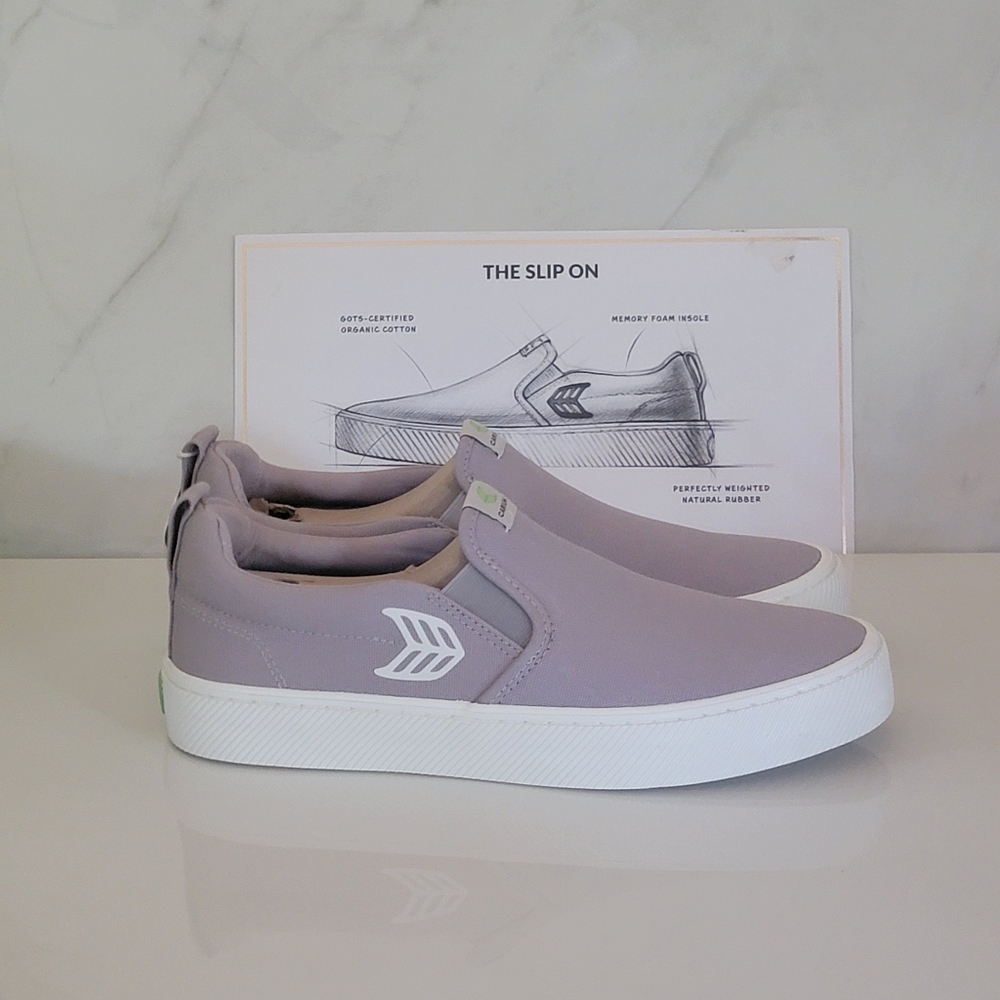 CARIUMA SLIP-ON Light Grey Canvas Off-white logo sneakers UNISEX